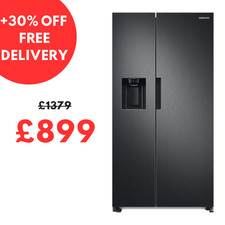 Fridge Freezer Samsung RS67A8811B1 Side-by-Side Refrigerator Freestanding Black