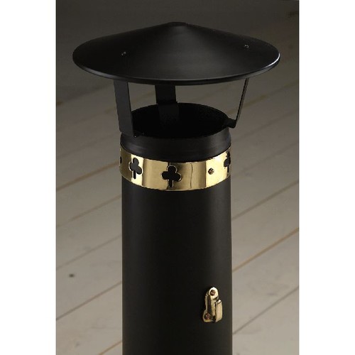 Black powder coated chimney - powder,