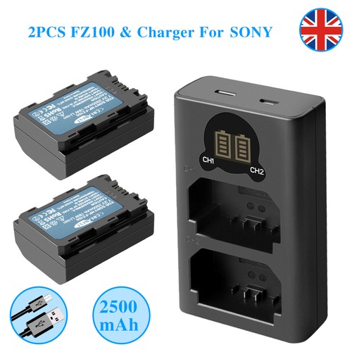 2500mah battery fz100 - 2×,