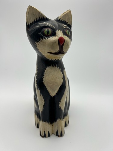 Vintage black and cream wooden