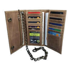 Brown Leather Vintage Trifold