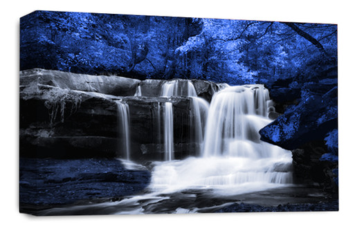 Waterfall wall art purple - art, grey