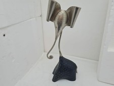 Elephant Candle Stick Holders Ornaments Metal Vintage