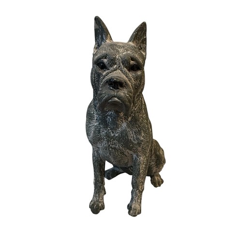 Miniature resin seated boxer - resin,