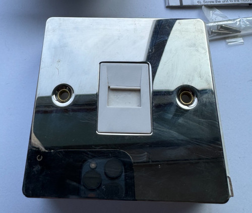 Telephone socket silver finish - telephone,