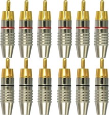 12pcs RCA Male Plug RCA Panel