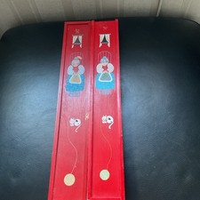 VINTAGE RED PAINTED WOODEN
