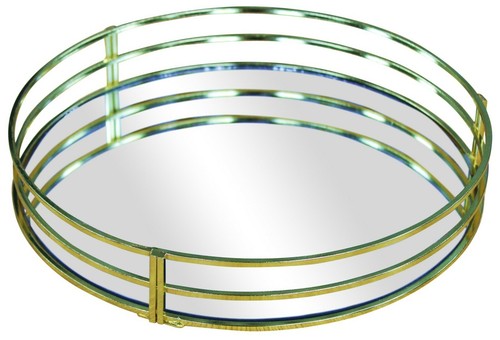 Large 30cm round gold deep - 30cm,