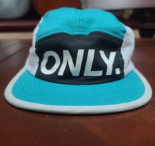 ONLY NY Hat Cap Adult Teal Light Blue Adjustable 5 Panel Mesh Made In USA