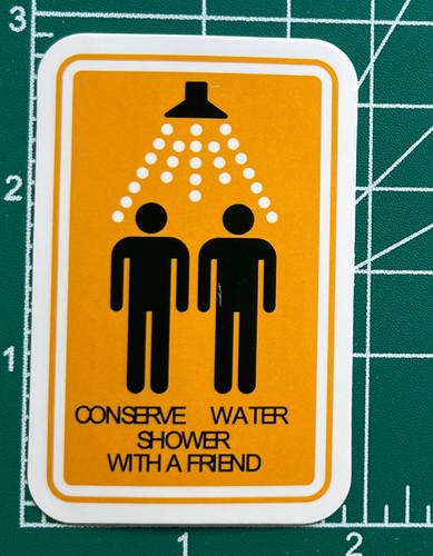 Conserve water vinyl decal - -,