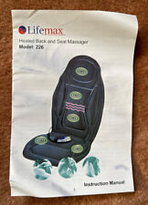 Back and Seat Massager. Heated, Lifemax Model 226