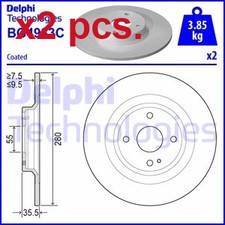 X2 PCS REAR BRAKE DISC ROTOS