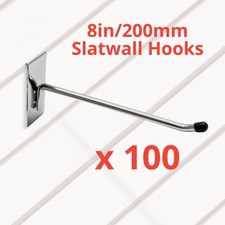 Slatwall Hook Pin Arm Shop Display Fitting Prong Hang 8" 200mm 