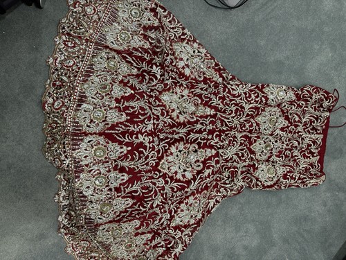 Women red embroidered - embroidered, net