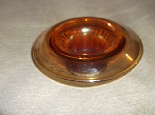 Vintage amber carnival glass - carnival,