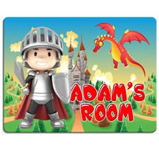 Knight Door Sign Bedroom Name