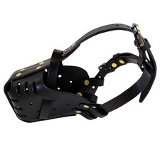 Leather Pitbull Dog Muzzle
