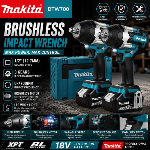 Makita dtw700 18v brushless - makita,