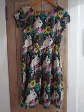 Run And Fly Rabbit Print Dress Size 12