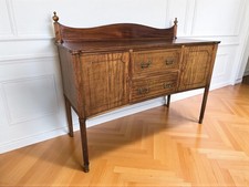 An Antique Style Mahogany Curved Sideboard Buffet ~Delivery Available~