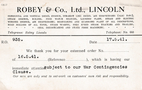 Postcard 1941 robey co - postcard, &