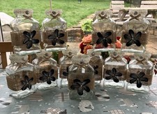 Hand Decorated Glass jars