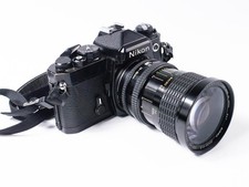 Nikon black film - fe, camera