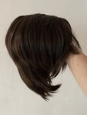 Short Dark Brown Synthetic Wig With Bangs Cosplay Halloween Attack On Titan