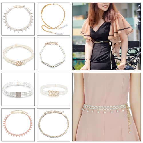 Diamante chain belt - belt, waist