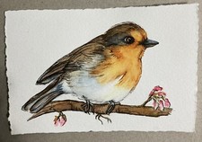 American Robin Bird Watercolor