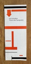 Kurt Schwitters - Thesen über Typographie Zurich 1960s? - Based On 1924 Essay