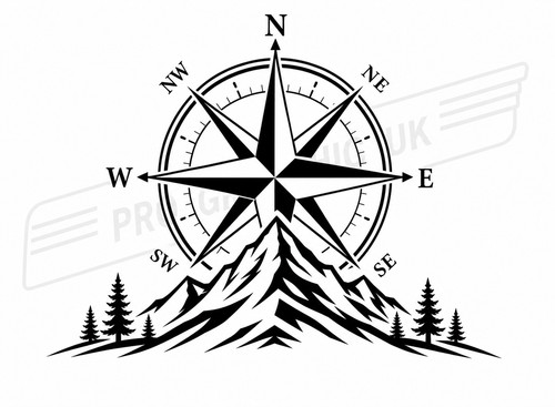 Large compass mountain - compass,