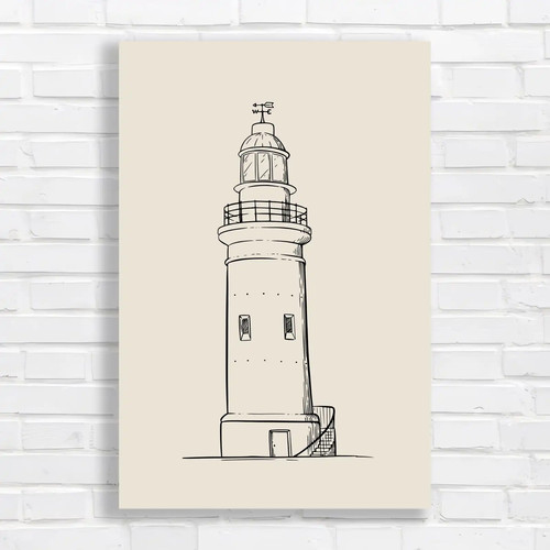 Minimalist lighthouse canvas - minimalist,