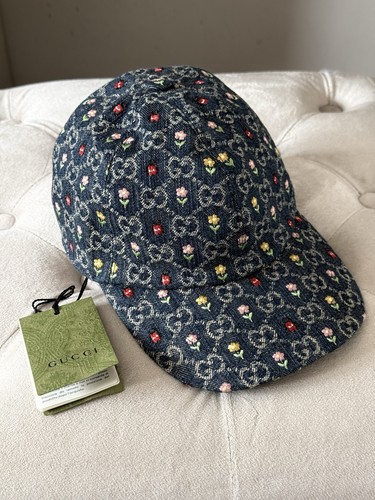 Gucci floral denim baseball - gucci,