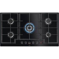 AEG HKB95450NB 8000 Flamelight Built In 88cm 5 Burners Touch Control Black Gas