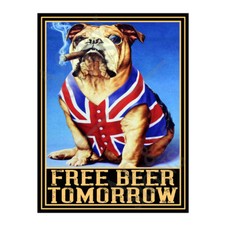 Free Beer Metal Tin Sign