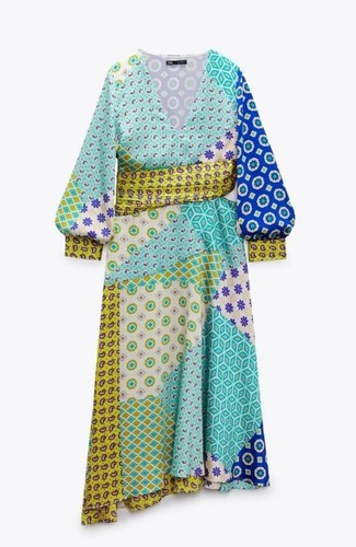 Zara patterned patchwork satin - zara,