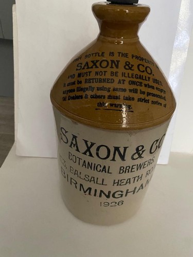 Antique stoneware flagon - stoneware,