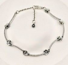 New Genuine Authentic Pandora Sparkling Daisy Flower Bracelet 598807C01-18cm