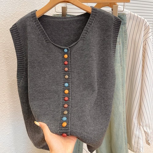 Lady knit cardigan sleeveless - lady,