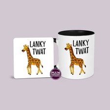 Lanky twat mug coaster - lanky,