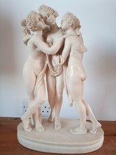 Three Graces Statue 15 inches tall Vintage made in Italy 