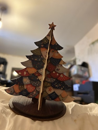 Wooden christmas tree - christmas, ornament
