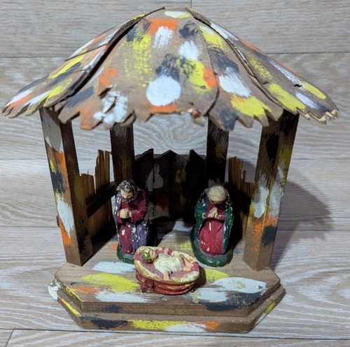 Musical vintage nativity - vintage,