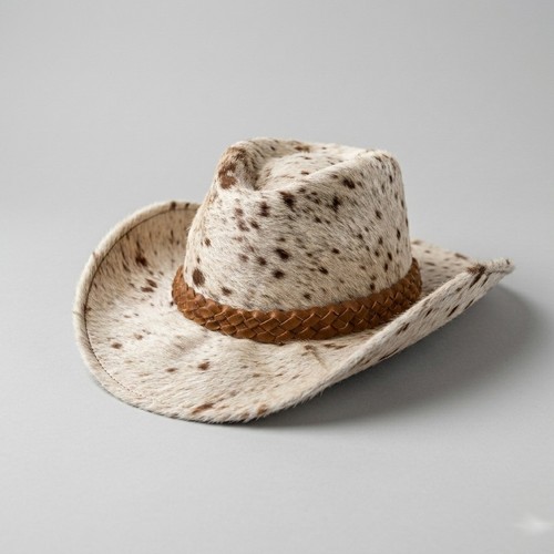 Cowhide fur cowboy - cowhide, western