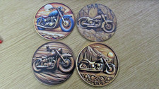 4 x Motorbike Wooden Drinks