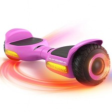 Pink Hoverboard Bluetooth Electric LED Self Balancing Scooter for Kids Teens