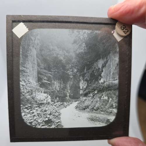 Glass magic lantern - glass, slide