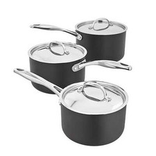 Stellar S6A1 Hard Anodised 3 Piece Saucepan Set – Ex-Display, Lifetime Warranty