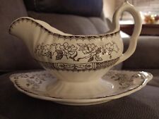 Copeland Spode Chinese Rose, Brown Gravy Boat 629599, No Chips Cracks or Crazing